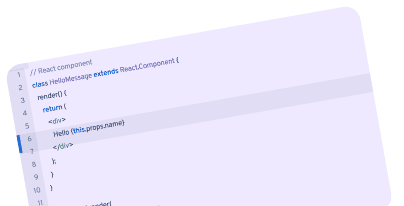 Code snippet UI element