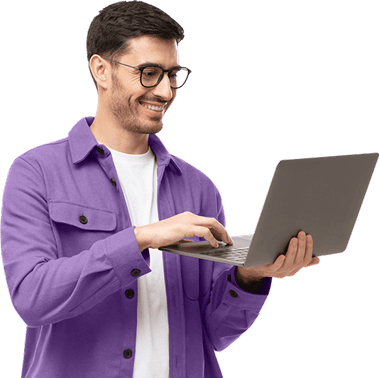 Man with laptop
